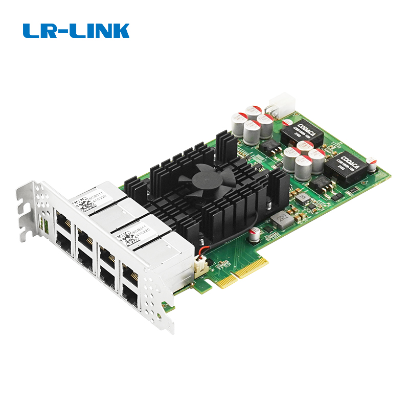 PCIe x4, Gigabit Eight-port Card, PoE+ Frame Grabber, Intel I350, RJ45 connector